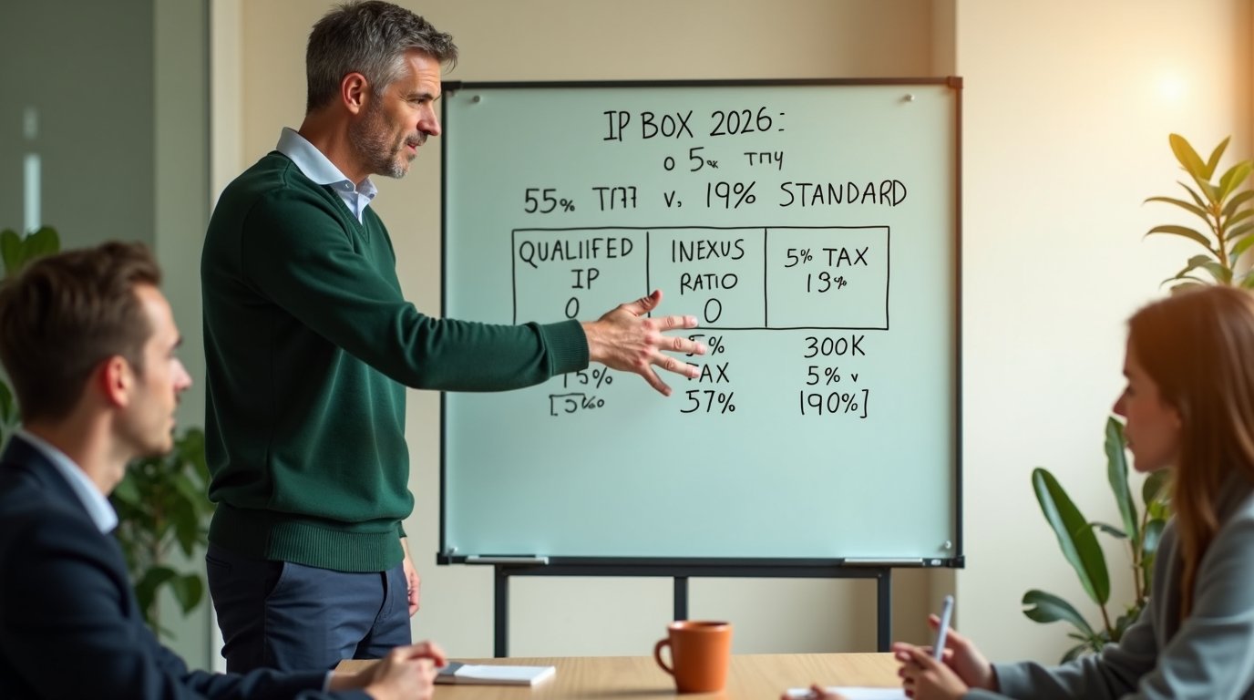 Tworzysz oprogramowanie lub inne prawa własności intelektualnej i płacisz 19% podatku liniowego? IP Box pozwala schodzić do 5% — legalnie, na podstawie art. 30ca ustawy o PIT. Tłumaczymy, kto korzysta w 2026, jak liczyć wskaźnik nexus i co nadchodzi z projektem UD116.